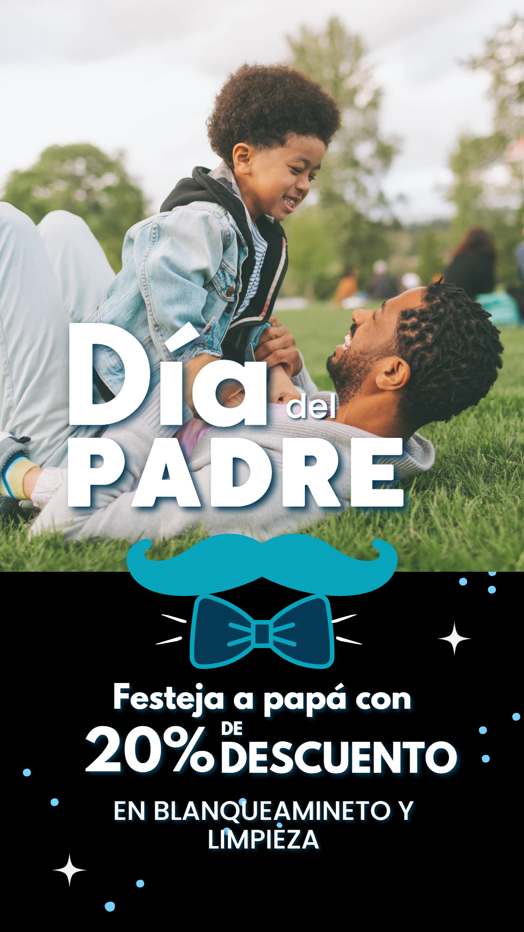 Historia de Instagram Día del Padre Descuentos Sencillo Azul.png